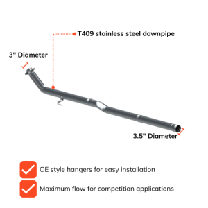 Ford Powerstroke 3.0L – Cat & DPF Delete Pipe (2018-2020)