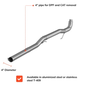 DPF & CAT Delete Pipe | GM Duramax Diesel LML 2015.5-2016