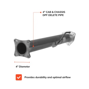 Cab & Chassis DPF Delete Pipe 2011-2012 Ram Cummins 6.7L