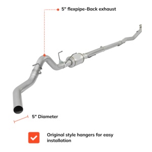 5" Exhaust DPF Delete | Dodge Ram Cummins Diesel 6.7 2011-2012 CAB & CHASSIS