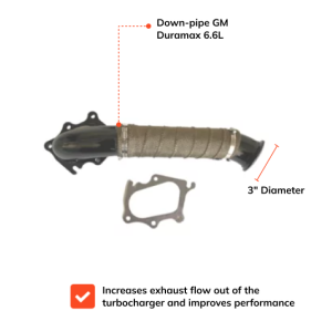 Down-pipe 2001-2004 GM Duramax 6.6L