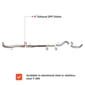 4" Exhaust DPF Delete | GM Duramax Diesel LML 2011-2015