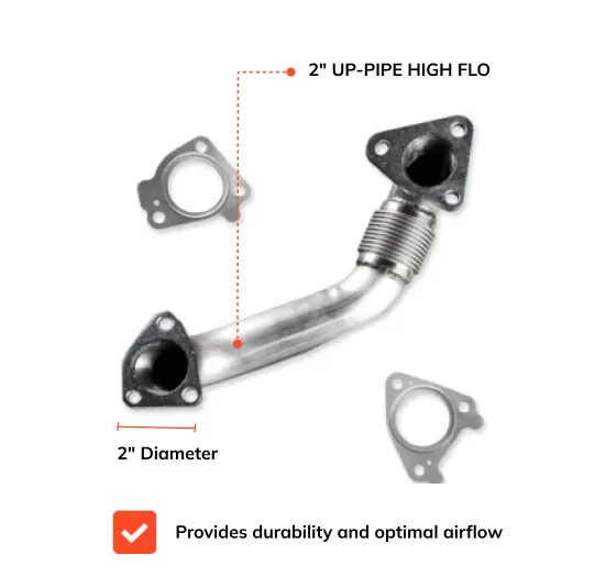 Up-pipe High Flo 2007-2010 GM Duramax 6.6L