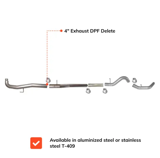 4" Exhaust DPF Delete | GM Duramax Diesel LML 2011-2015